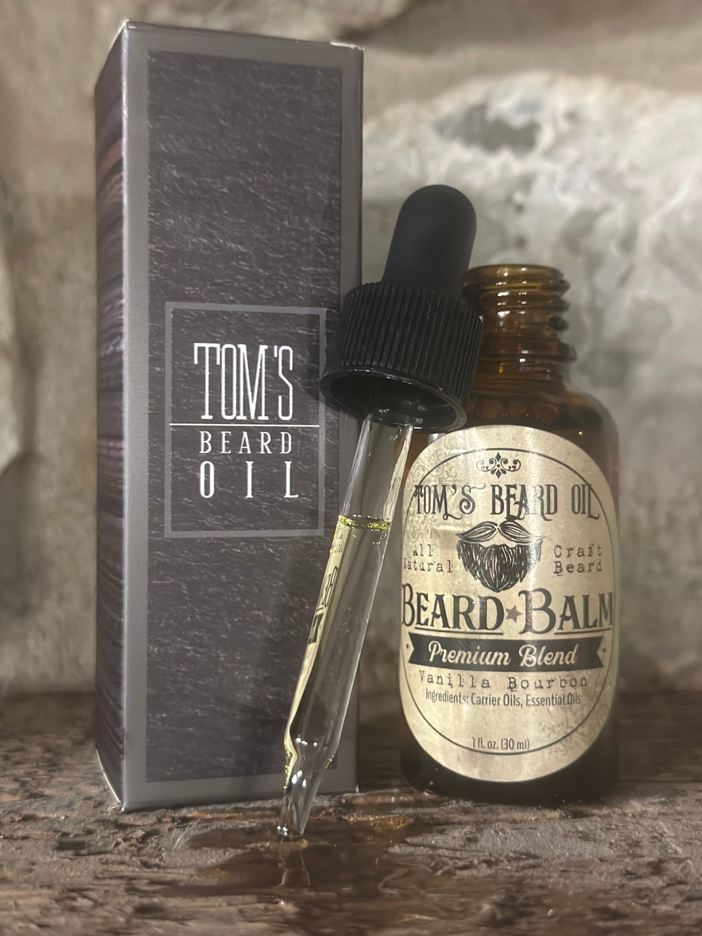 TOM’S BEARD OIL-VANILLA BOURBON-
